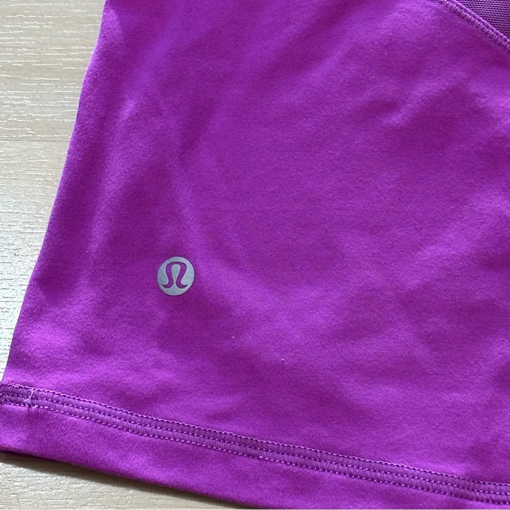 Lululemon Exquisite Mesh Tank Size 6 Violet Work Out Top Athletic Pickleball